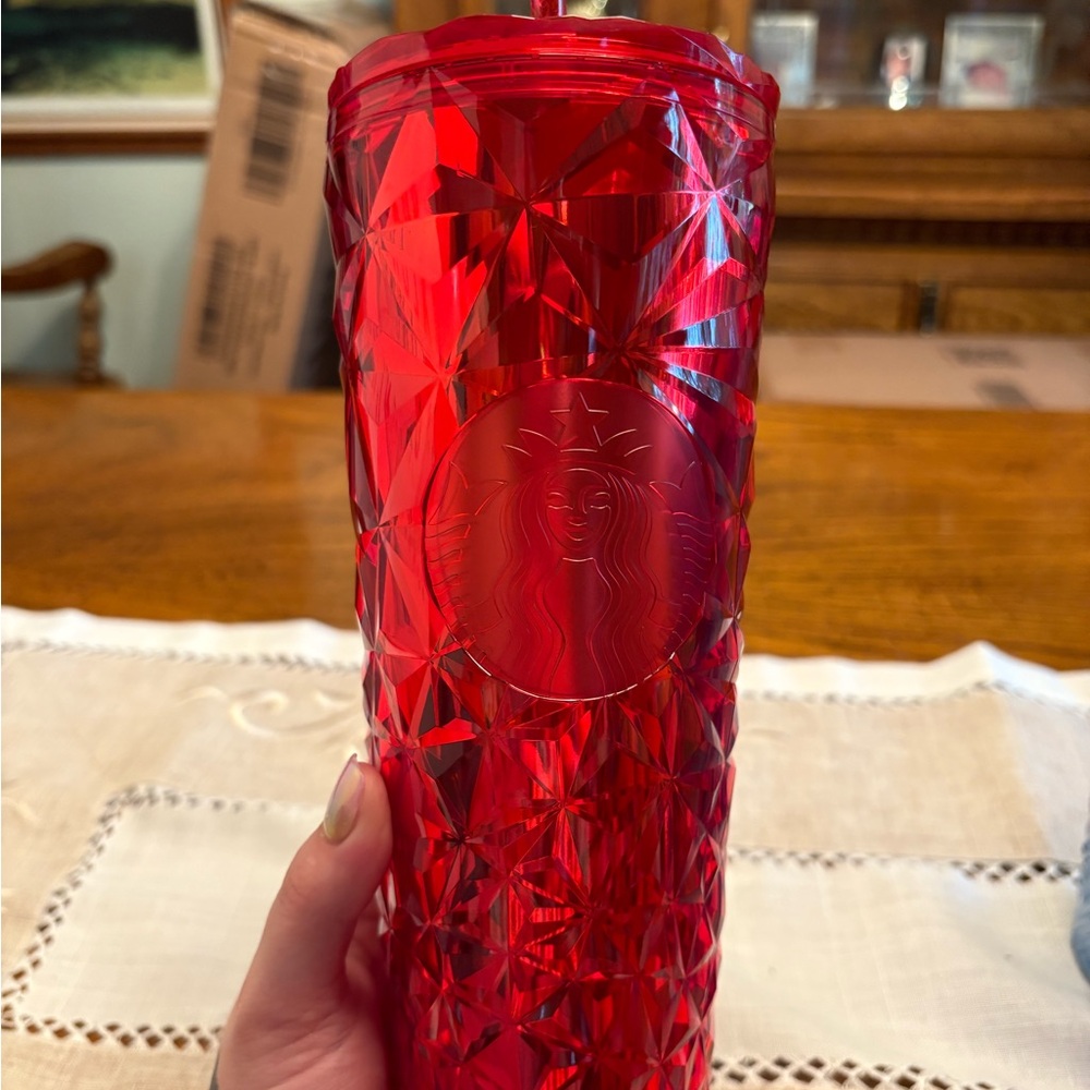 Starbucks Ruby Red Textured Tumbler